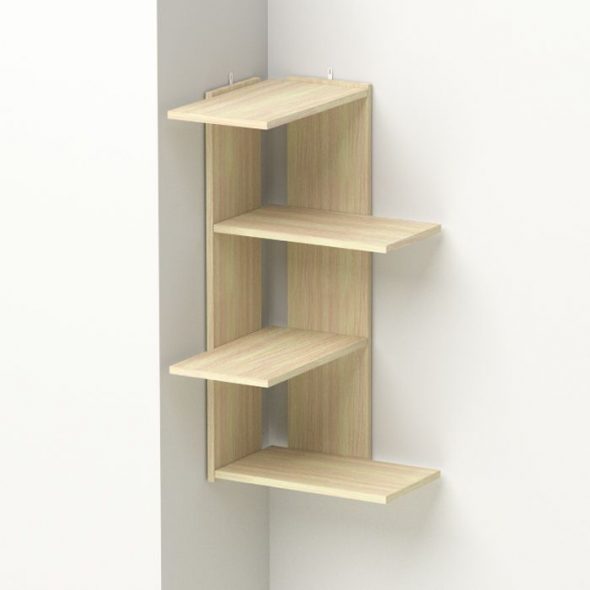 Do-it-yourself shelves on the wall