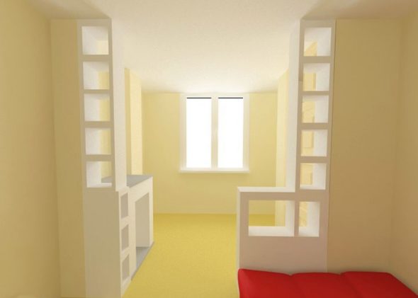 Shelves in plasterboard partitions