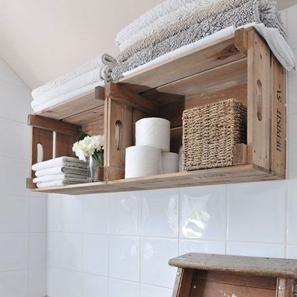 Shelves for bathroom with drawers