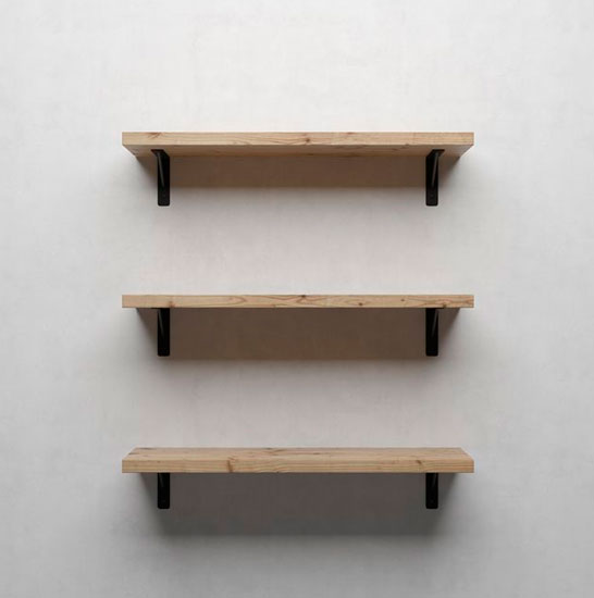 Simple wooden shelf for books