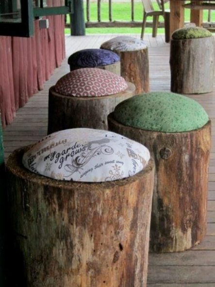 Ottoman do it yourself with a log