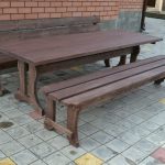 Garden table and bench