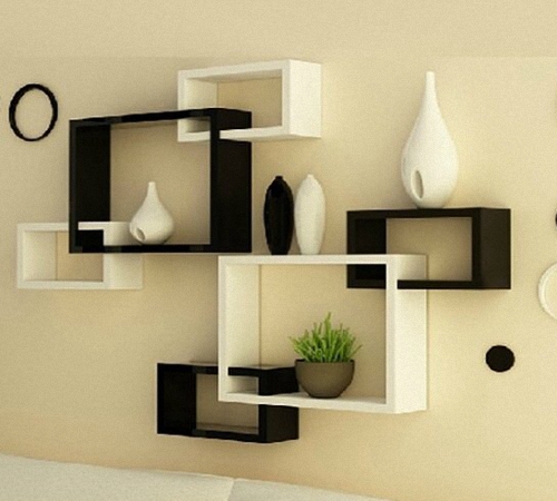 Today, the most popular wall shelves open