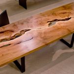 wooden table from cut