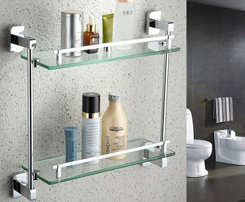 Glass shelves for the bathroom - comfortable and beautiful