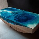 Liquid glass table