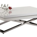 Table transformer er CROSS GL white dining coffee table for the kitchen and living room