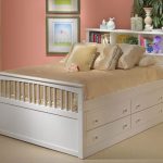 white bed for girls with drawers