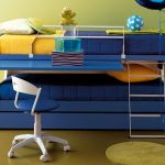 sofa bunk bed transformer blue