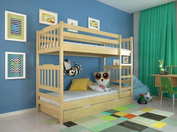 bunk bed made of ikea wood