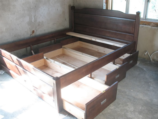 podwójne łóżka z szufladami do kupienia
