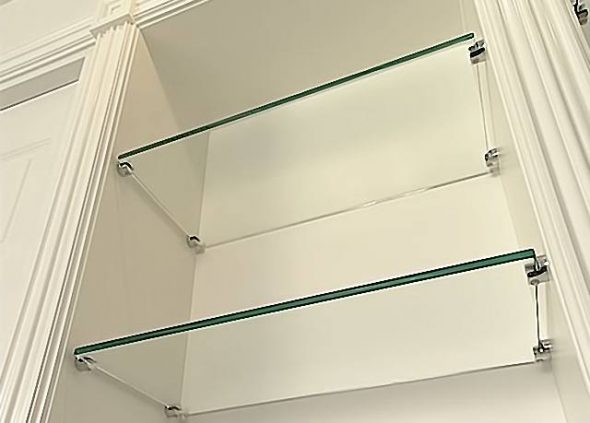 fasteners for glass shelves