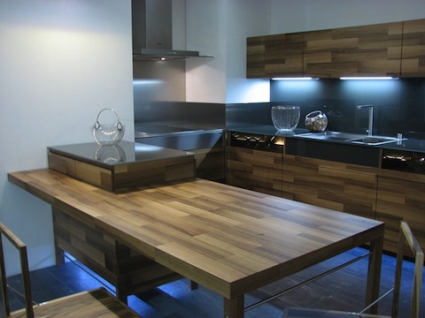 kitchen of furniture panels, design option
