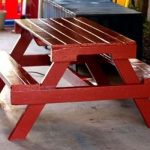 Dacha furniture do-it-yourself red table