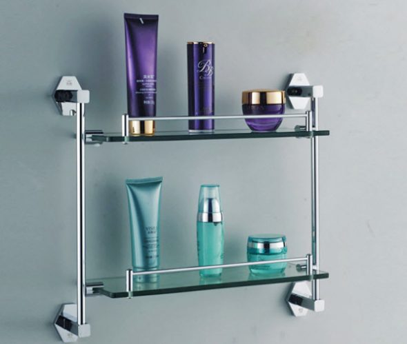 wall shelves for bathroom picture