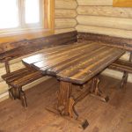wooden rustic table