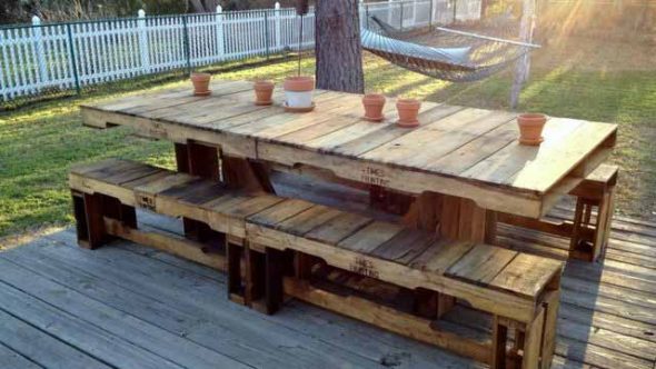 table for giving from pallets