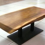wooden table from cut