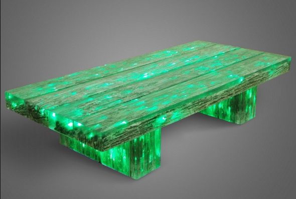 glowing table do it yourself green
