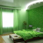 vihreä makuuhuone