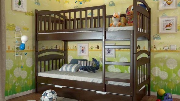 سرير بطابقين للأطفال