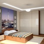 Utformningen av pojkens rum i stil med minimalism