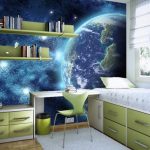 Wall mural - view from space for the boy's room