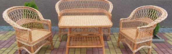 Making wicker furniture with their own hands