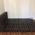 Bed of wooden pallets