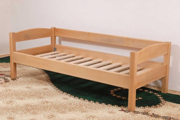Łóżko pojedyncze drewniane eureka 90х200