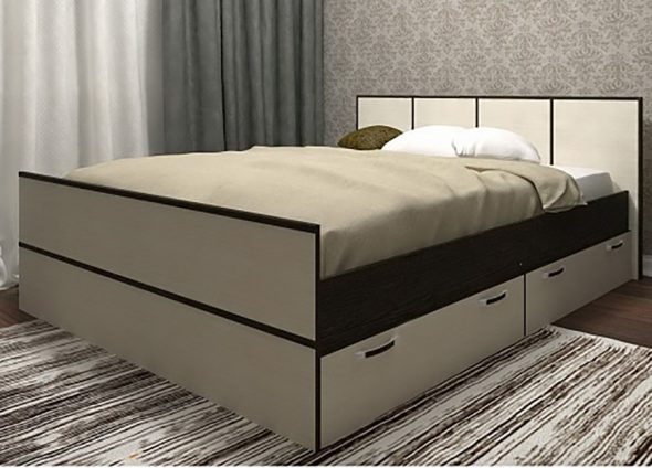Bed with drawers Spring