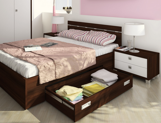Bedroom furniture bed with drawers
