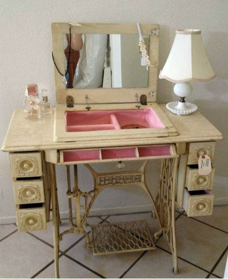 Furniture from the foot sewing machine