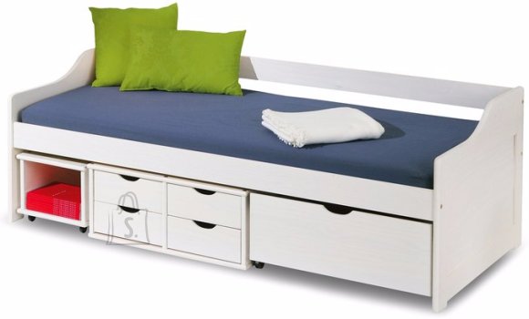 Single bed ng bata HALMAR FLORO na may mga drawer