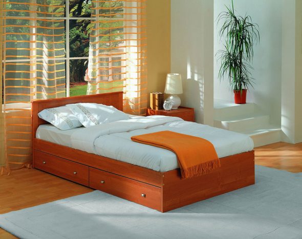 Łóżko pojedyncze 90 x 200 cm z szufladami