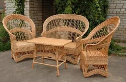 Wicker furniture to give