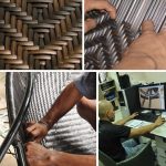 Weaving artificial rattan furniture with your own hands photo