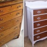 Painting of furniture - restoration of an old dresser