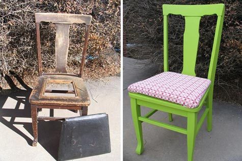 Güncellenmiş eski sandalye örnekleri
