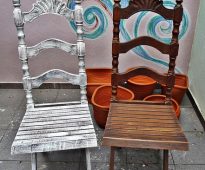 Restauratie van een houten stoel
