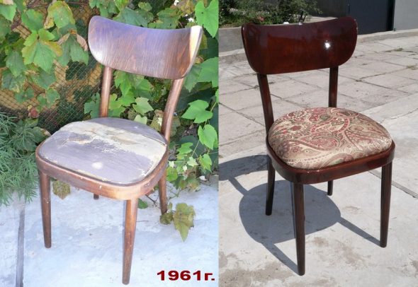 Restoration of the chairs themselves
