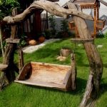 Wooden garden furniture - magandang ideya