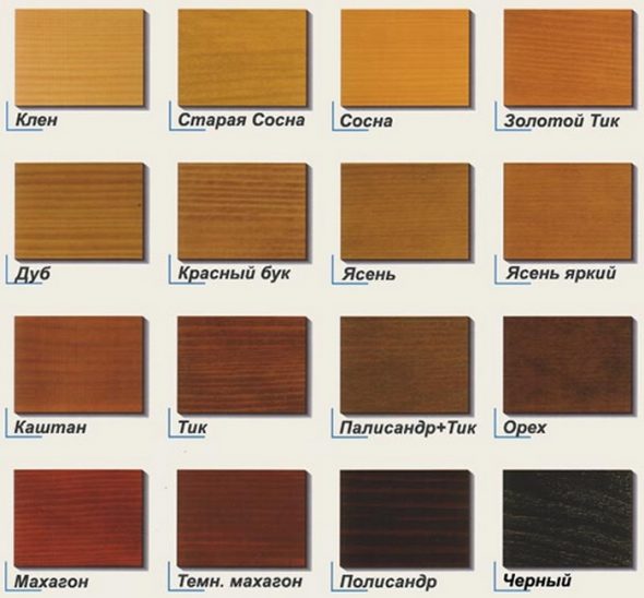 Today there are many varnishes on sale that imitate the color of natural wood.