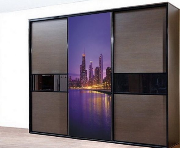 Sliding wardrobes direct with a mirror
