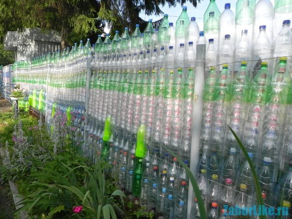 Plastic Bottle Fence