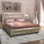Satin headboard for a beautiful bed