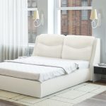 Balta minkšta sofa