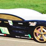 Big black racing car-bed
