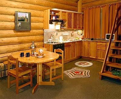 Wood furniture para sa kitchen-dining room
