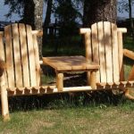 Wooden lounge chairs